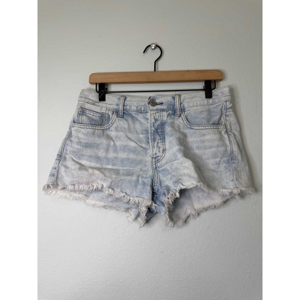 American Eagle - Tom Girl Shortie Acid Wash Denim Shorts Size 6 Summer Festival‎